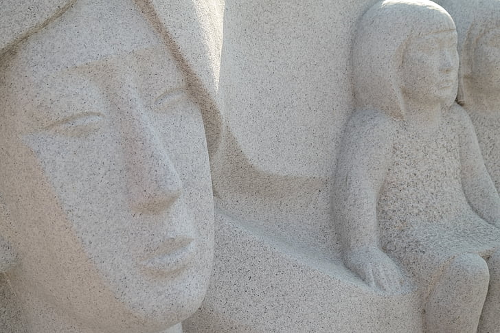 escultura, alívio, artesanato de pedra
