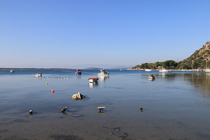 bilinen, İzmir, plaj, mavi, Deniz, çizmeler, tekne