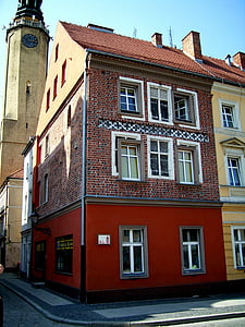 Bžega, Polija, mājas, arhitektūra, logs
