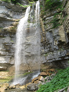 waterfall, nature, water, france, hérisson, murmur