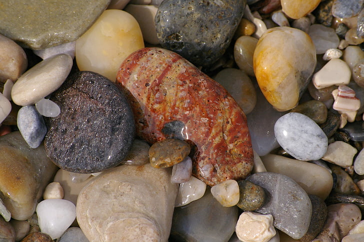 sten, Steinig, småsten, Pebble, Beach, havet, ferie