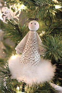Angel, jul, træ, ferie, religion, dekoration, fest