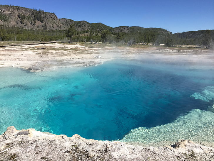 yellowstone national park, sapphire pool, geothermal