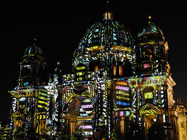 Βερολίνο, DOM, ορόσημο, Καθεδρικός Ναός του Βερολίνου, κτίριο, Βερολίνο τη νύχτα, διανυκτέρευση