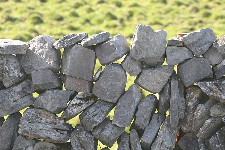 taş, duvar, Açık, taş duvar, İrlanda