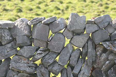 pietra, parete, all'aperto, parete di pietra, Irlanda
