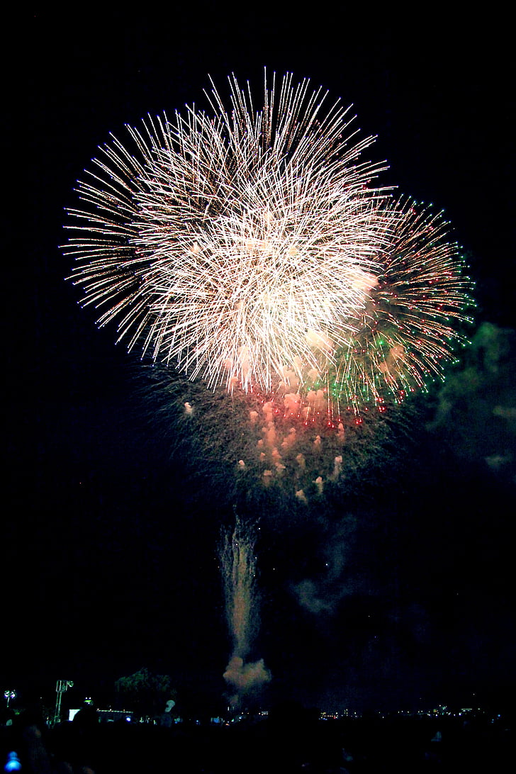 fireworks, fireworks display, chofu, summer, night, hanabi