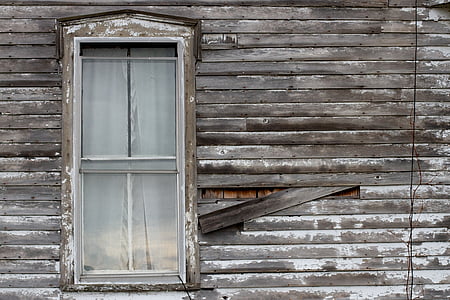 okno, drevené, kaz, budova, drevo - materiál, staré, Architektúra