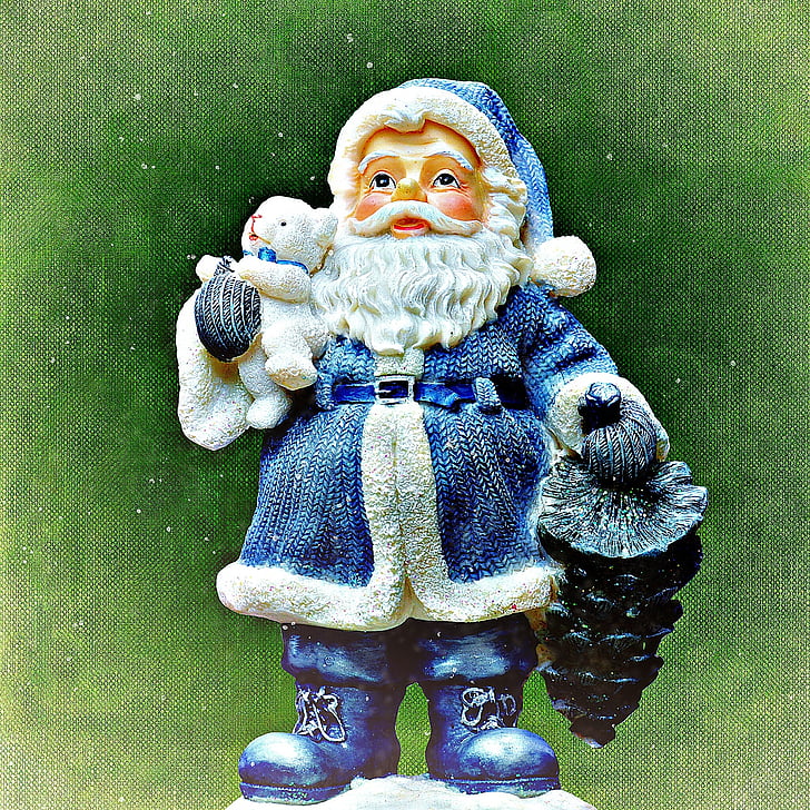 Christmas, Santa claus, neige, motif de Noël, le chevreuil, Figure, hiver