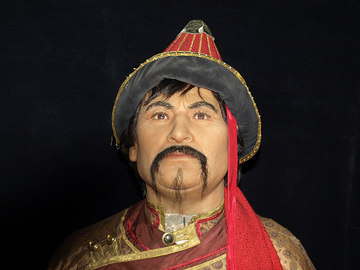 Gengis khan, Portrait, statues de cire, Temujin, Mongolie, empire mongol