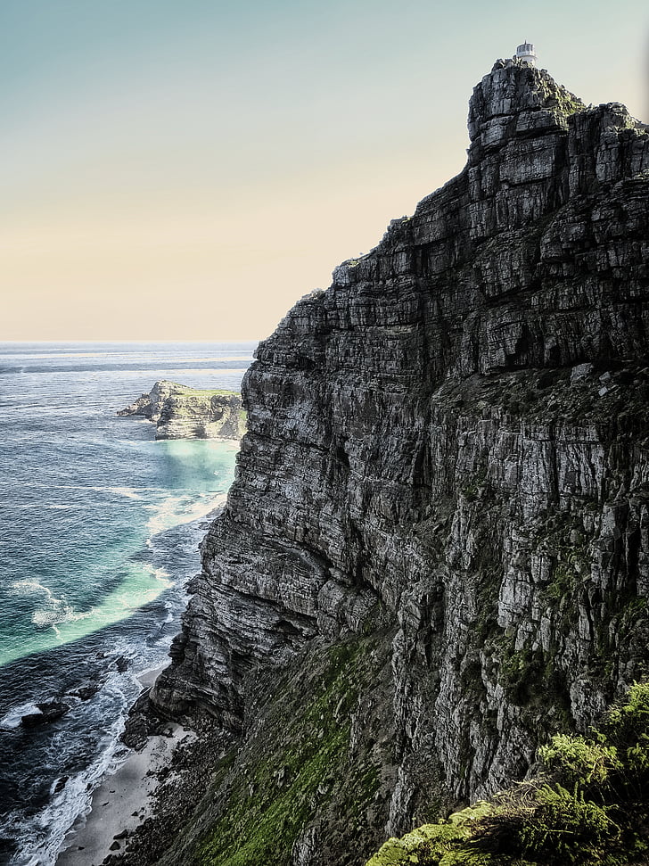 Cape point, Jóreménység foka, Fokváros, Dél-Afrika, világítótorony, óceán, szikla