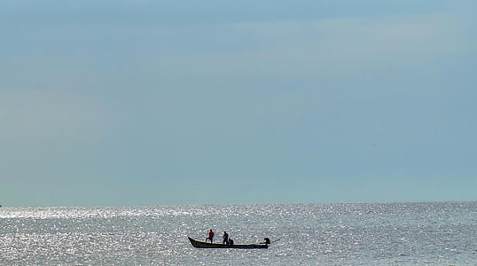stranden, båter, India, sjøen, utendørs, himmelen, blå