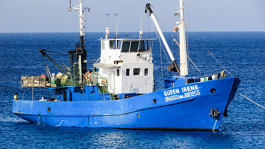 nave cu motor, navă de pescuit, pescuit, mare, Cipru