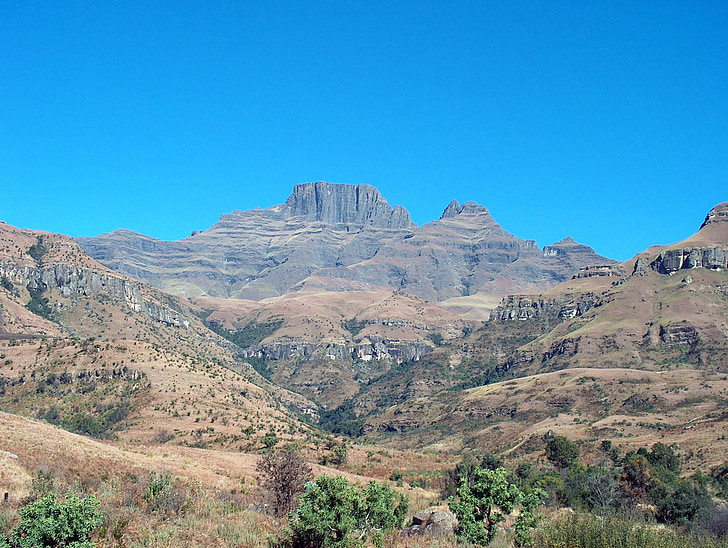 Sydafrika, Drakensburg, bergen, landskap, Mountain, turism, miljö
