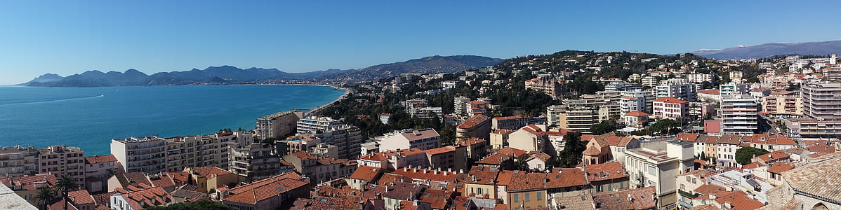 cannes, côte d'azur, provence, france, overview, sea, houses