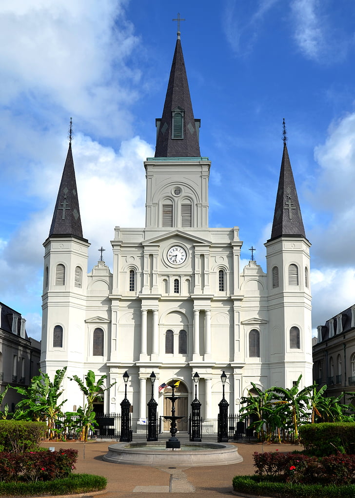 New orleans, Park, Kathedraal, Louisiana, historische, Landmark, plein