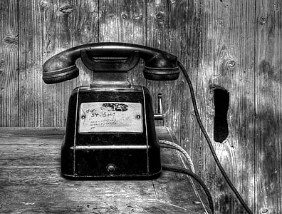 телефон, стар, устройство, Бившата, комуникация, старомодно, няма хора