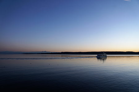 Konstanz Gölü, Göl, su, doğa, akşam, günbatımı, gökyüzü