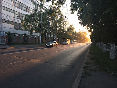 carretera, ciudad, Rusia