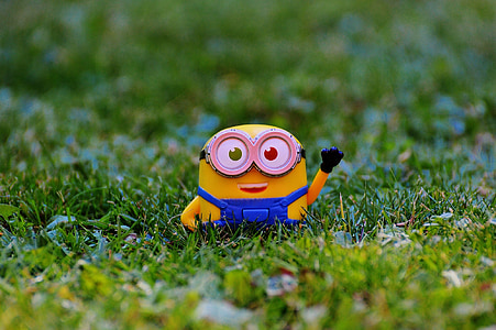 figure, funny, minions, wave, toys, children, yellow