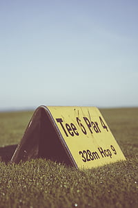polje, Golf, golf igrišče, Golf, trava, na prostem, znak
