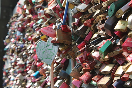 kjærlighet låser, kjærlighet, slottet, vennskap, padlocks, symbolet, Bridge