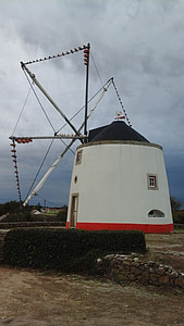 kincir angin, tradisional, Portugal, energi, alternatif, Landmark