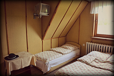 boende, hus, Bukovina, säng, sovrum, Hotel, lyx