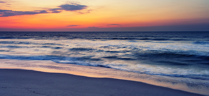 Ocean sunrise, soluppgång, Ocean, havet, solnedgång, stranden, vatten