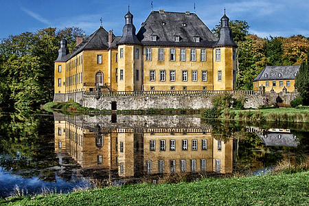 Juchen, Deutschland, Schloss Dyck, Gebäude, Wahrzeichen, historische, Reiseziele