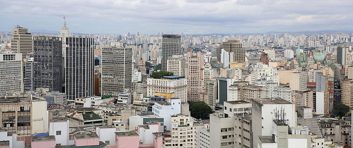 São paulo, Přehled, Architektura, centru města são paulo, budovy, městský, Metropolis