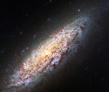 Galaxy, spiral, feltet dværg, stjerner, kosmos, plads, universet