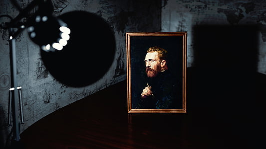 lamp, licht, middelpunt van de belangstelling, kunst, foto, frame, Vincent
