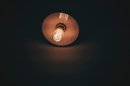 lighted, light, bulb, lamp, electricity, hang, dark