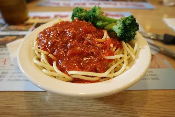 spaghetti, alimentaire, nouilles