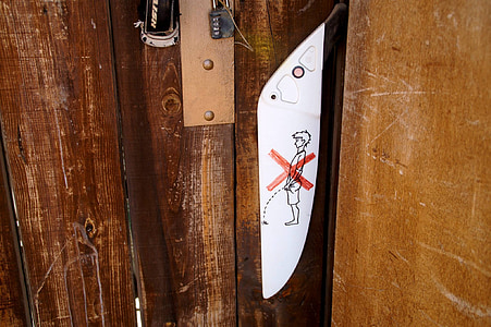 humor, wood, door, toilet, wc, message, do not pee