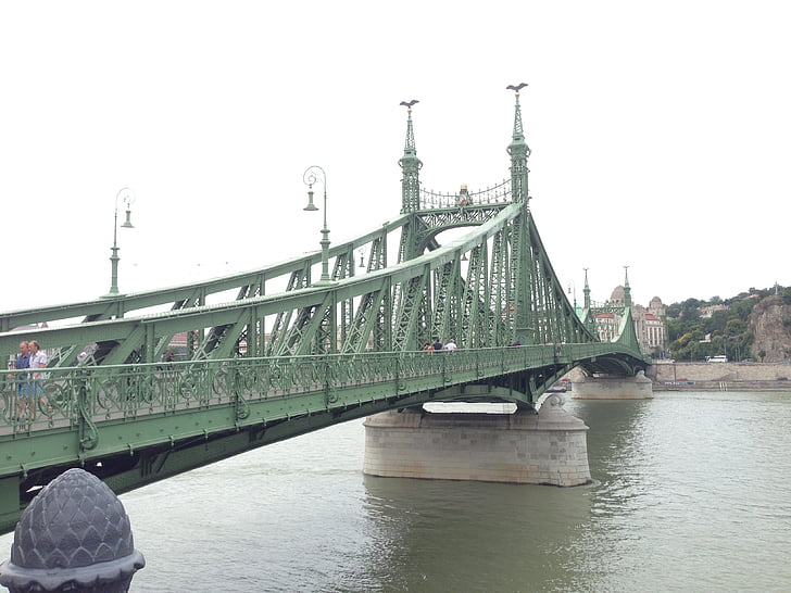 Budapest, Bridge, River, Bridge - mies rakennelman, kuuluisa place, arkkitehtuuri