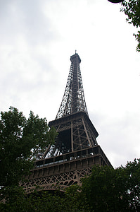 Paříž, zataženo, Francie, Architektura, obloha, orientační bod, malebný