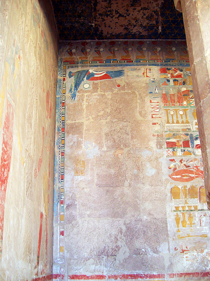 Egypt, hieroglyfy, chrám, Hatšepsut, hrobky maľby