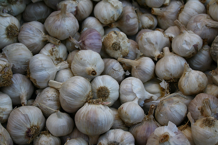 garlic, market, food, healthy, vegetarian