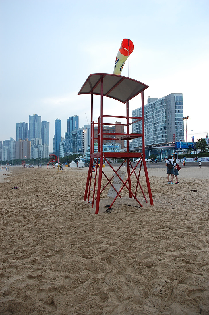 praia, areia, mar, Busan, Praia de areia, belas praias, Mirador