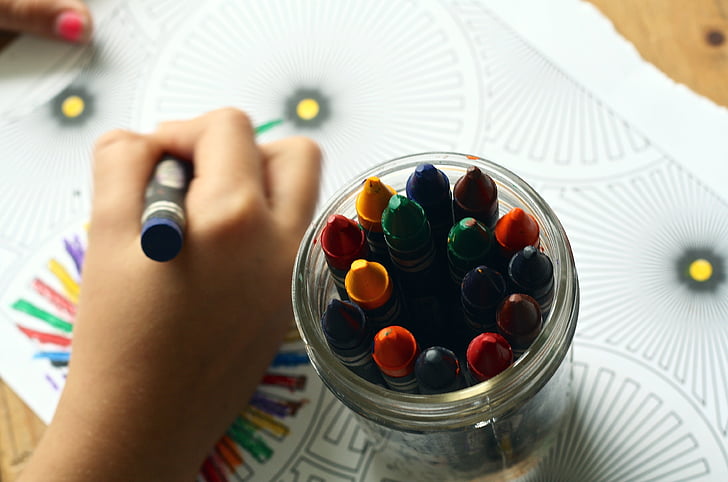 kunst ja käsitöö, lapse, Suurendus:, Värv, Värviline, värvimine, Värvimisraamat