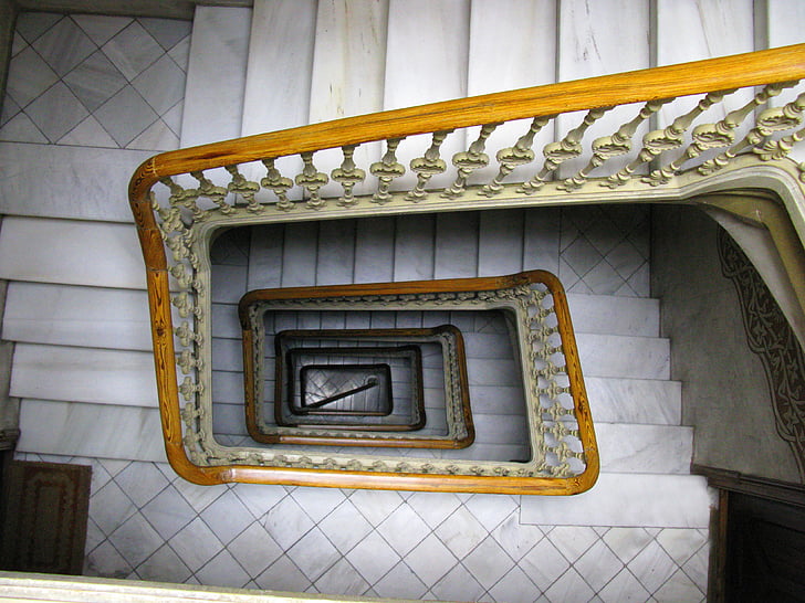 lépcső, belső, perspektíva