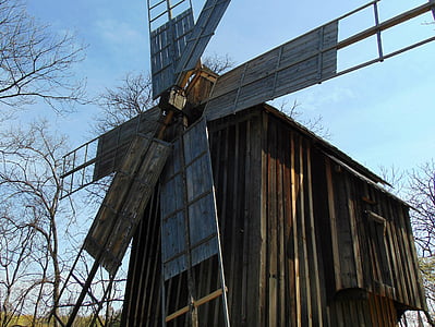 Windmill, Mill, gamla, slipa