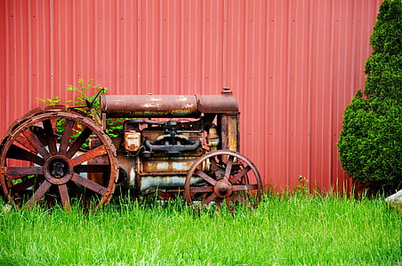 traktor, Vintage, gården, retro, landbruk, utstyr, maskinen