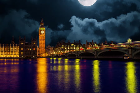 Λονδίνο, στον ορίζοντα, Αγγλία, ορόσημο, αστικό τοπίο, Ηνωμένο Βασίλειο, Πύργος