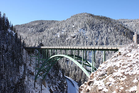 acantilado rojo, Colorado, puente, Puente - hombre hecho estructura, naturaleza, montaña, Río