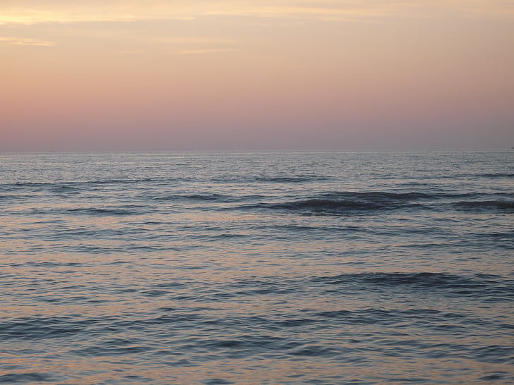 Mar, natura, paisatge, l'aigua, cel, horitzó, blau