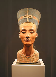 Nefertiti, sochařství, Berlín, pyré, kresba, Kamenná postava