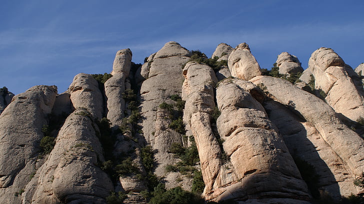 táj, Monserrat, Katalónia, Spanyolország, sziklák, természet, rock - objektum